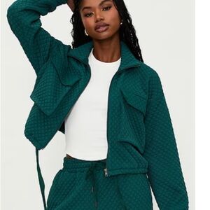 Beach Riot Quilted Utility Jacket in pine
